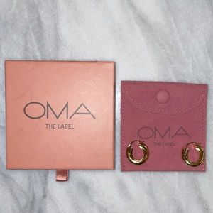 NWOT OMA THE LABEL Brenda Hoop Earrings